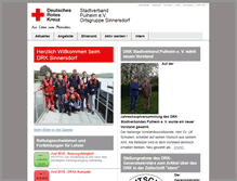 Tablet Screenshot of drk-sinnersdorf.de